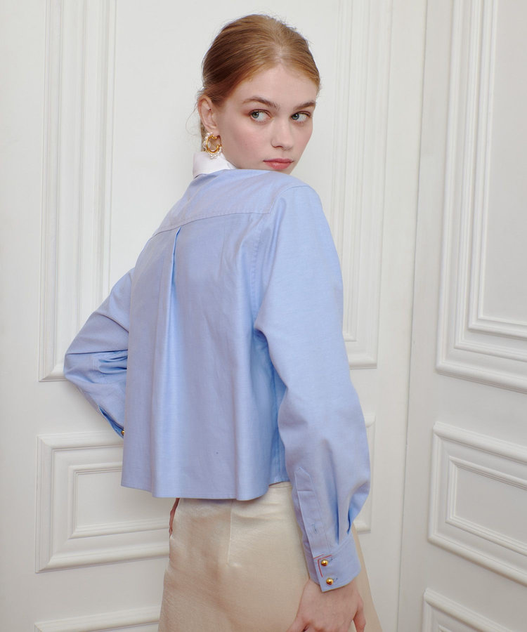 LOULOU WILLOUGHBY 【LOULOU WILLOUGHBY】クレリックシャツ ブルー (61)