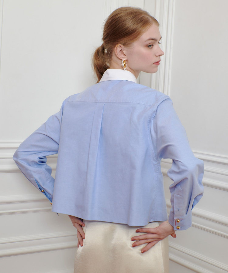 LOULOU WILLOUGHBY 【LOULOU WILLOUGHBY】クレリックシャツ ブルー (61)