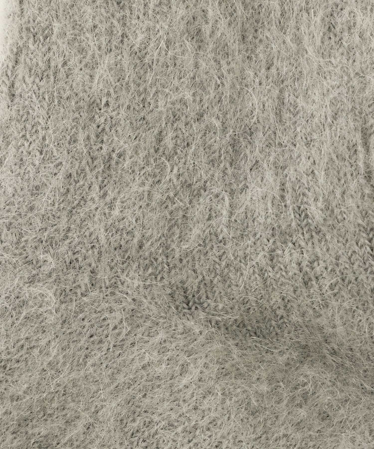 buying 【MARCOMONDE(マルコモンド)】MOHAIR RIBBED SOCKS ライトグレー (91)