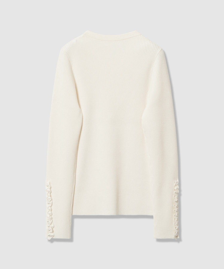 LOULOU WILLOUGHBY 【LOULOU WILLOUGHBY】フリルスリットプルオーバー オフホワイト (02)