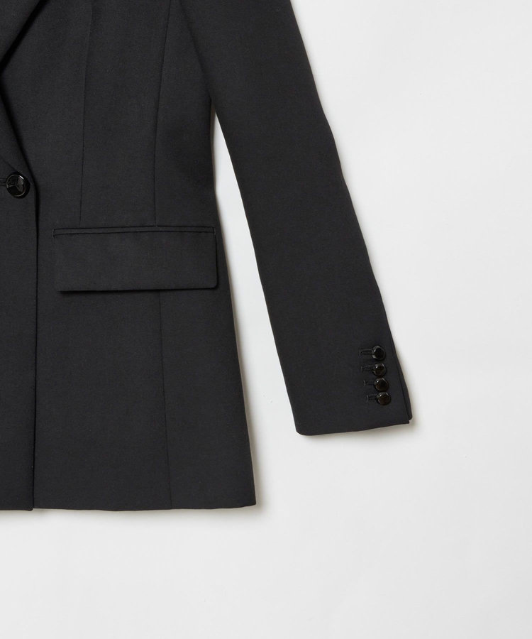 LOULOU WILLOUGHBY 【LOULOU WILLOUGHBY】マットオックスダブルジャケット ブラック (95)