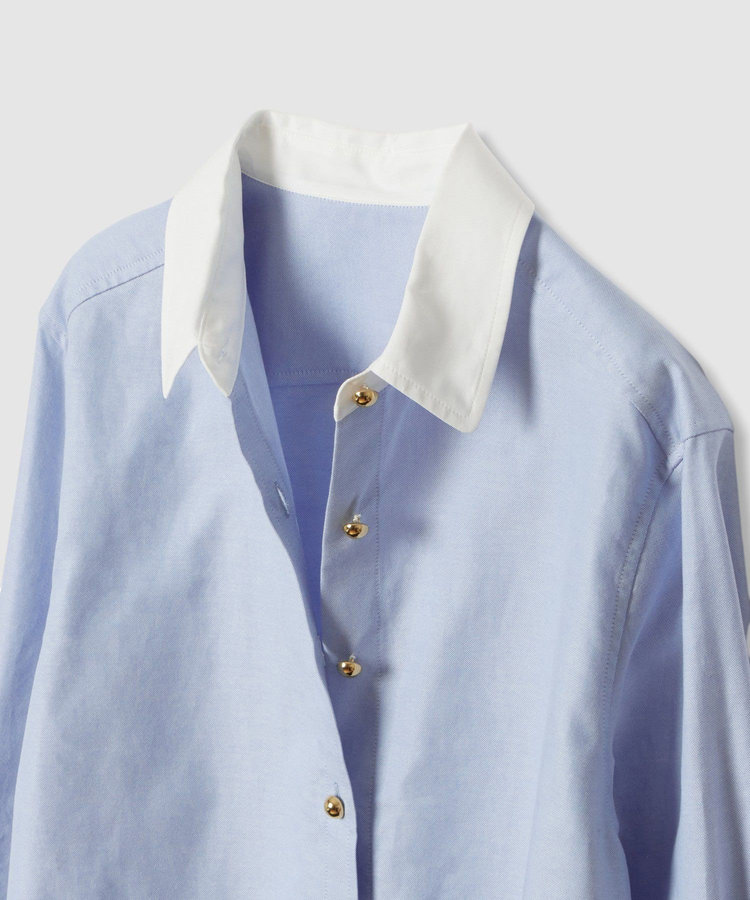 LOULOU WILLOUGHBY 【LOULOU WILLOUGHBY】クレリックシャツ ブルー (61)