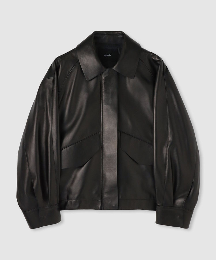 新品未使用　allureville ラムレザーコンパクトリブブルゾン セール】 ラムレザーコンパクトリブブルゾン （ブルゾン