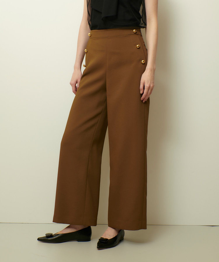 allureville ホローツイルマリンパンツ ブラウン (81)