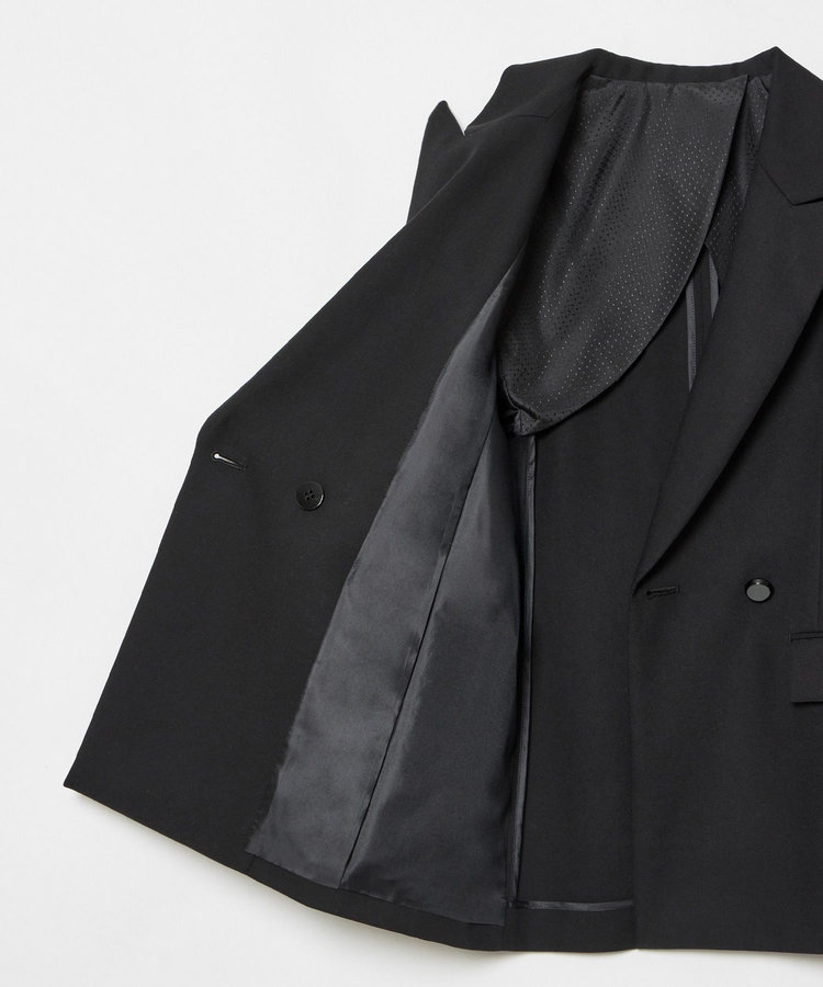 LOULOU WILLOUGHBY 【LOULOU WILLOUGHBY】マットオックスダブルジャケット ブラック (95)