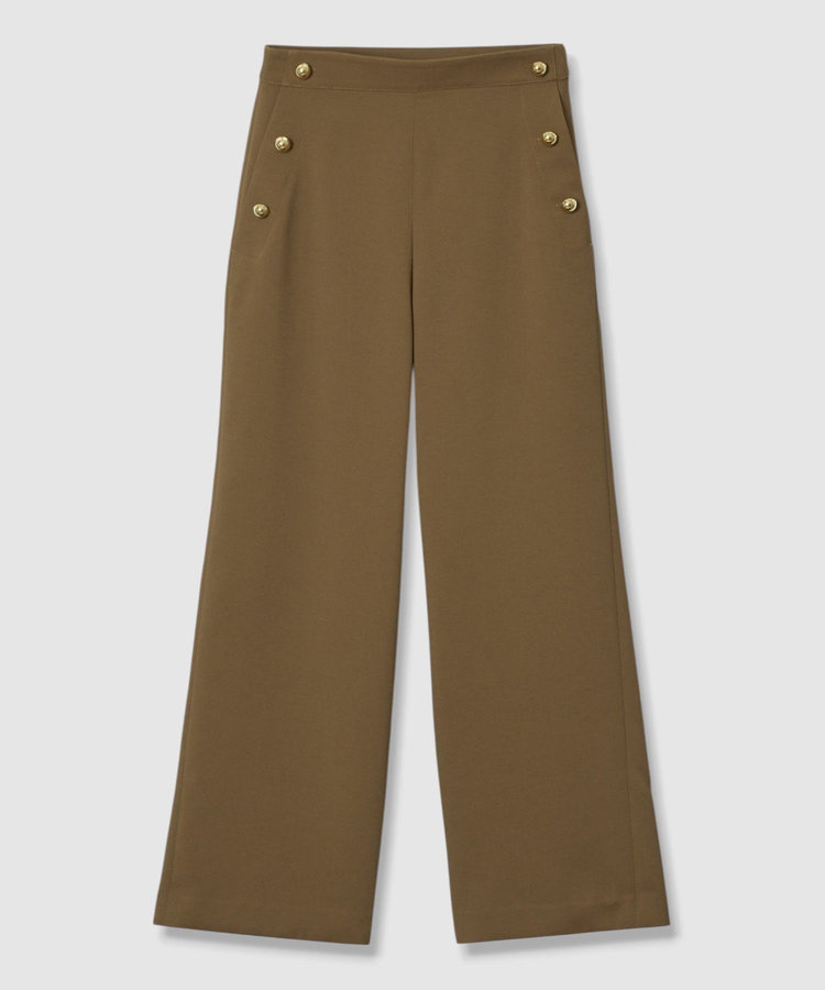 allureville ホローツイルマリンパンツ ブラウン (81)