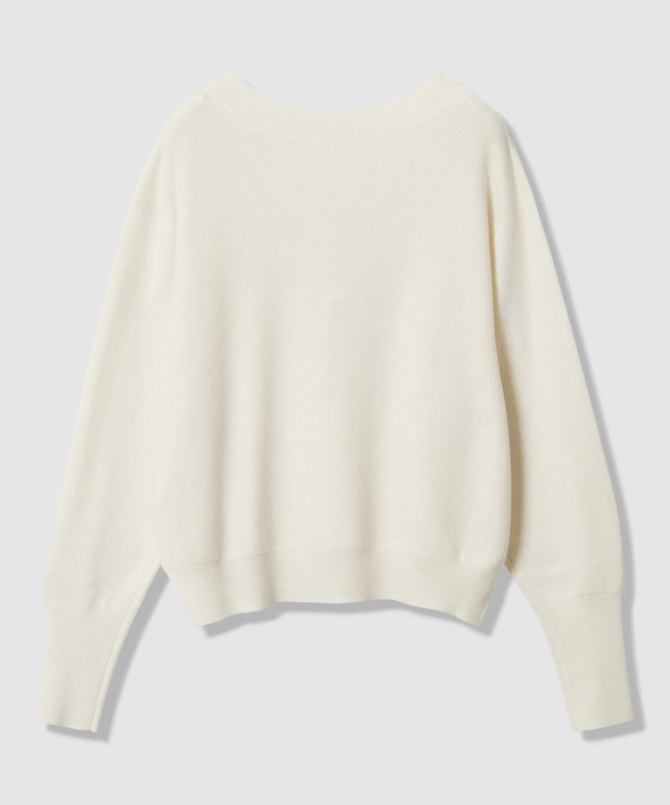 allureville ウールスムース2WAYネックプルオーバー オフホワイト (02)