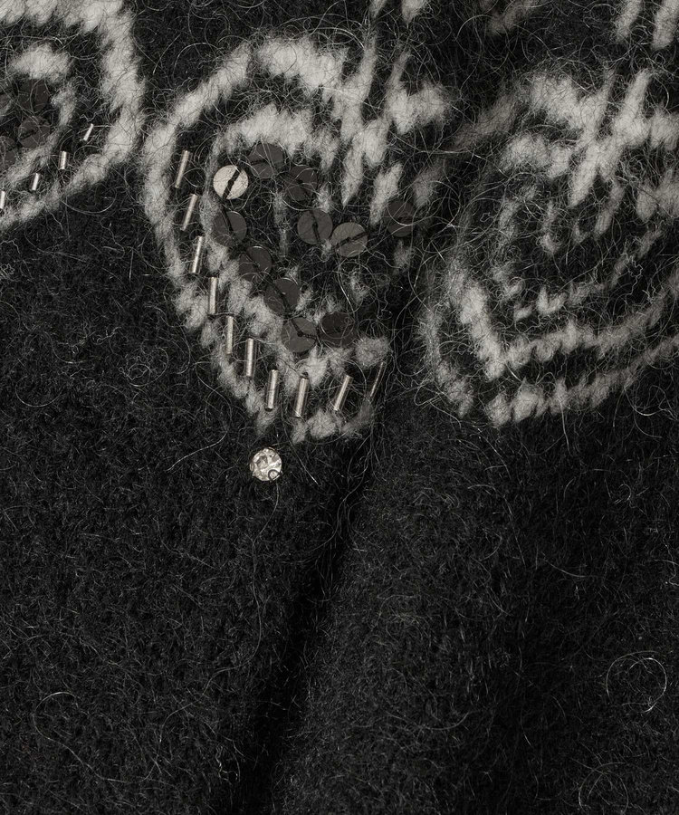 LOULOU WILLOUGHBY 【LOULOU WILLOUGHBY】ハートJQニットブルゾン ブラック系 (98)