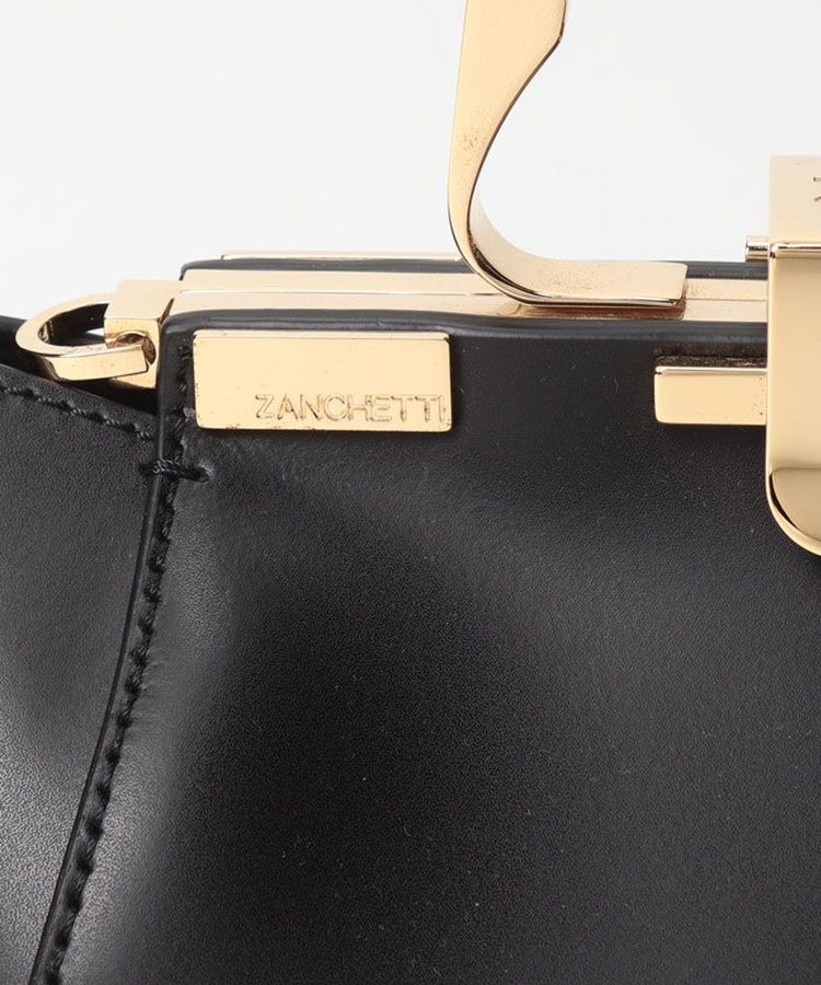 buying 【ZANCHETTI(ザンケッティ)】 AMLETO MINI ハンドバッグ ブラック (95)