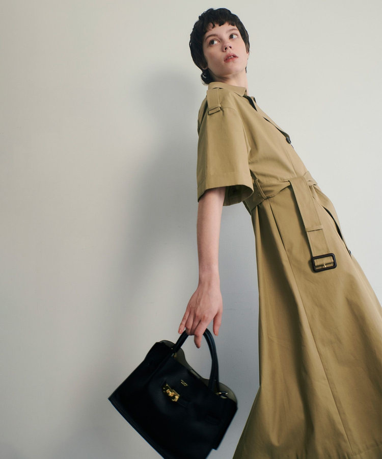 allureville ハーフスリーブトレンチ カーキ (76)