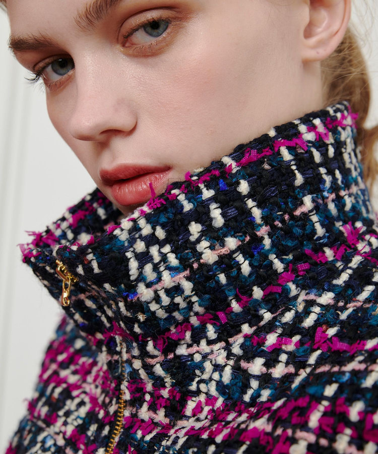 LOULOU WILLOUGHBY 【LOULOU WILLOUGHBY】CLARENSONツイードブルゾン パープル系 (59)