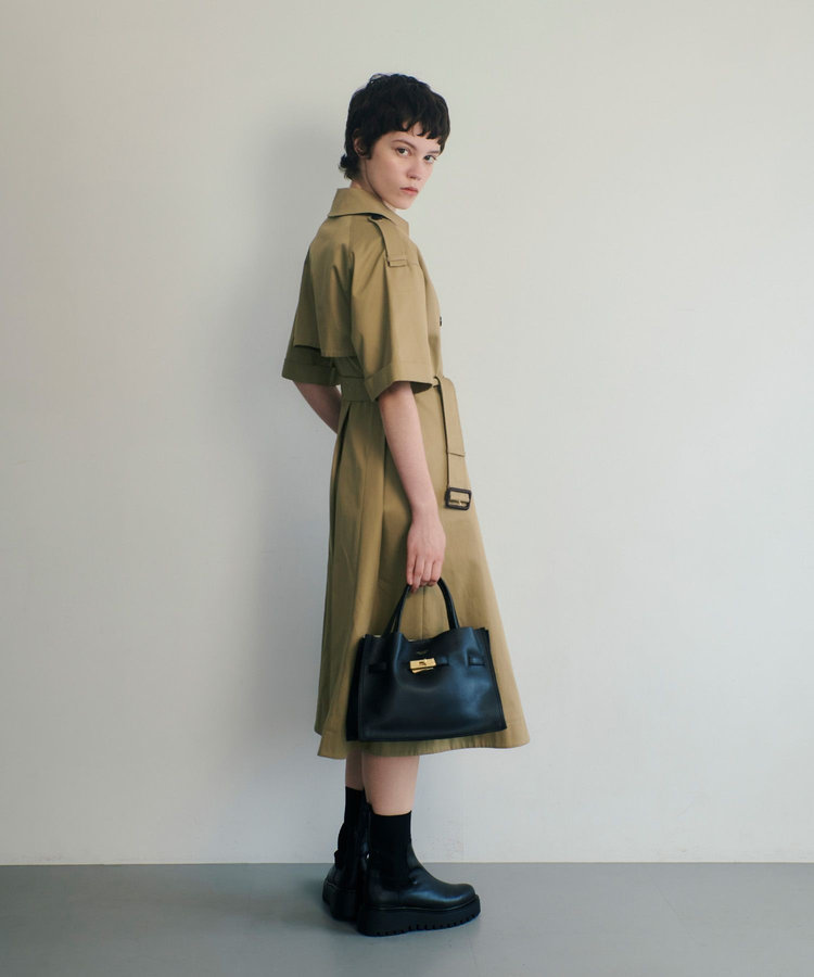 allureville ハーフスリーブトレンチ カーキ (76)