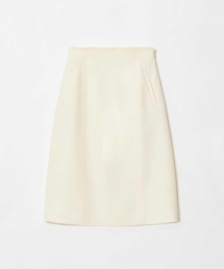 allureville ハードメルトンスムースミディスカート オフホワイト (02)