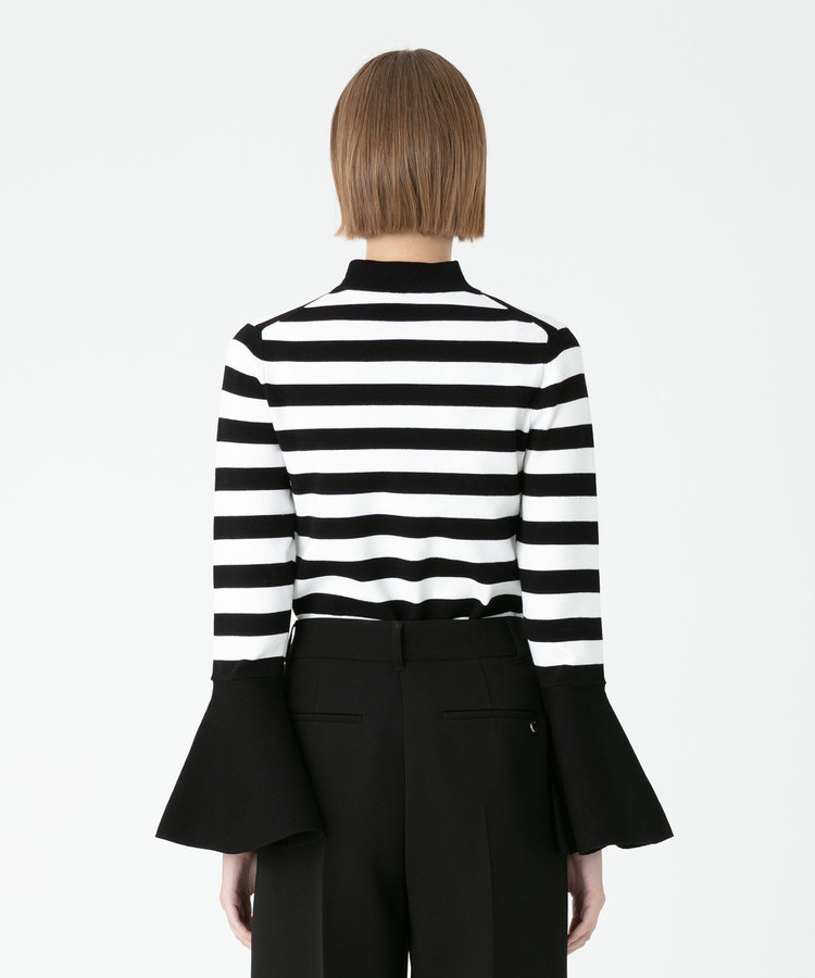 LOULOU WILLOUGHBY 【LOULOU WILLOUGHBY】トランペットカフプルオーバー ブラック (96)