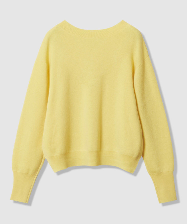 allureville ウールスムース2WAYネックプルオーバー ライトイエロー (25)