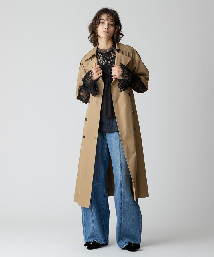 allureville ハーフスリーブトレンチ カーキ (76)