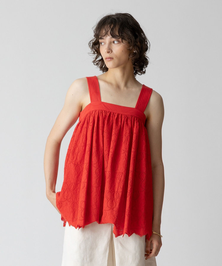 allureville シフリー刺繍ブラウス レッド (43)