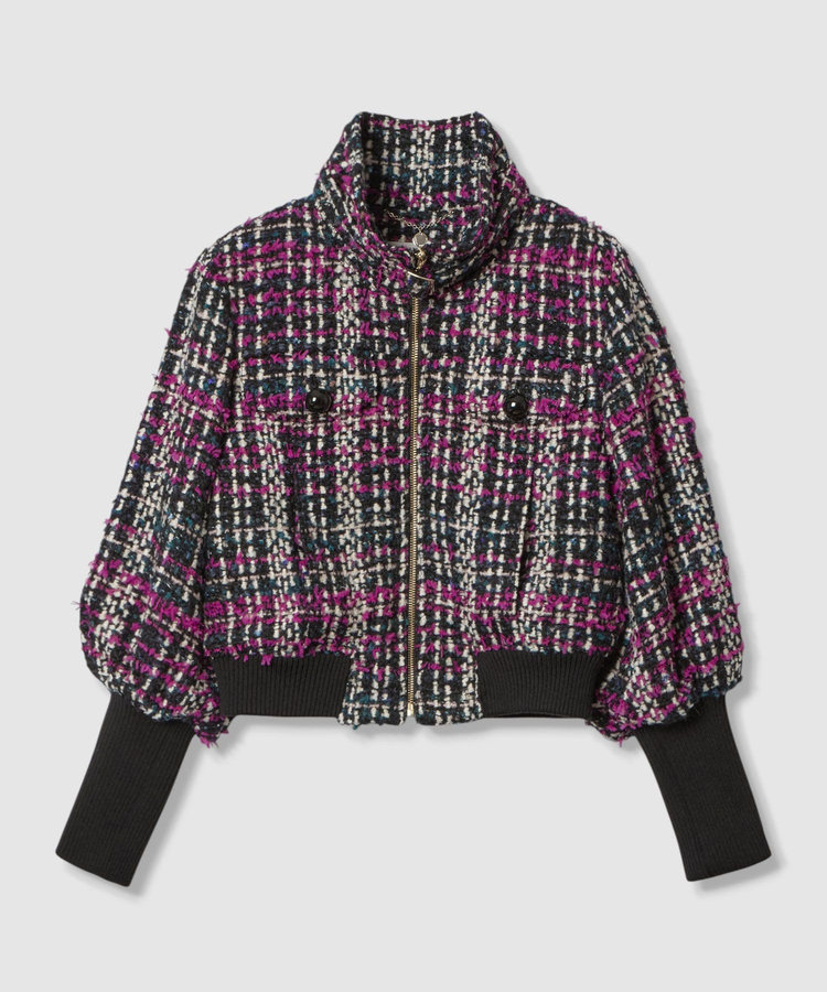 LOULOU WILLOUGHBY 【LOULOU WILLOUGHBY】CLARENSONツイードブルゾン パープル系 (59)