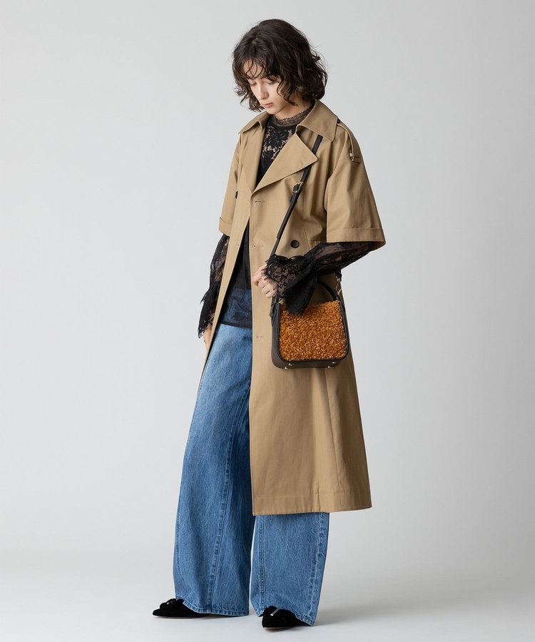 allureville ハーフスリーブトレンチ カーキ (76)