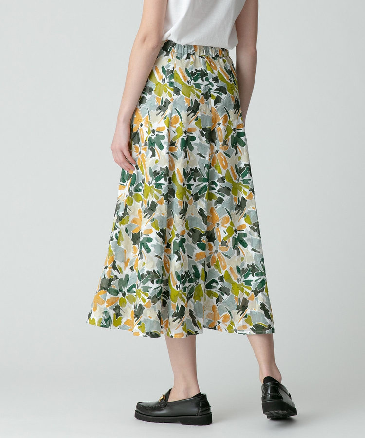 allureville カットジャガードフレアスカート カーキ (76)