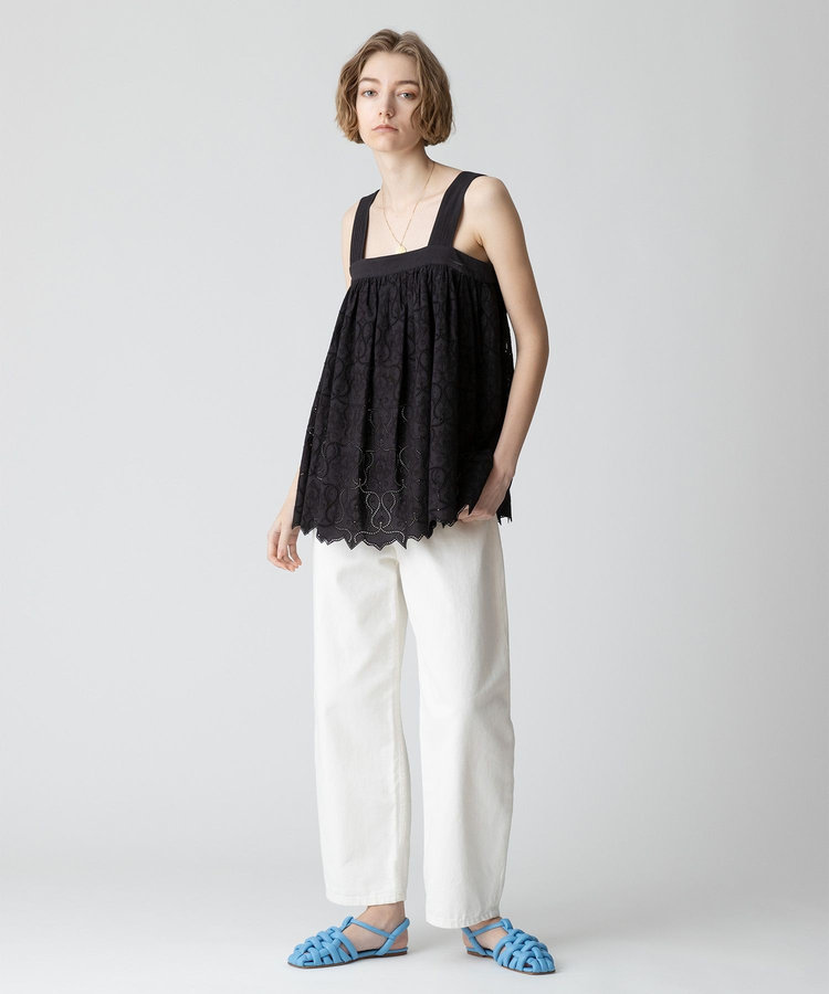 allureville シフリー刺繍ブラウス ブラック (95)