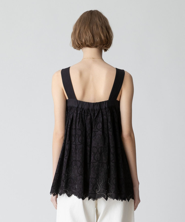 allureville シフリー刺繍ブラウス ブラック (95)