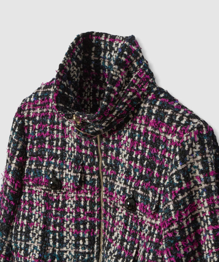 LOULOU WILLOUGHBY 【LOULOU WILLOUGHBY】CLARENSONツイードブルゾン パープル系 (59)