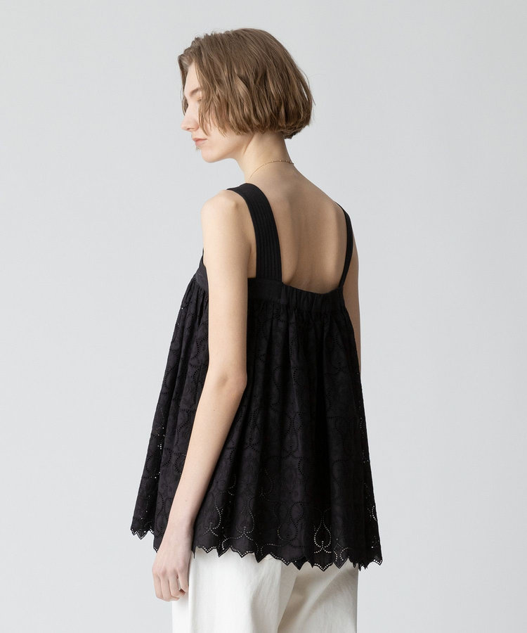 allureville シフリー刺繍ブラウス ブラック (95)