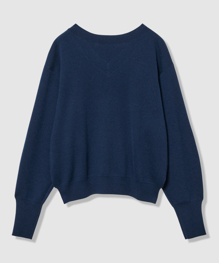allureville ウールスムース2WAYネックプルオーバー ネイビー (65)