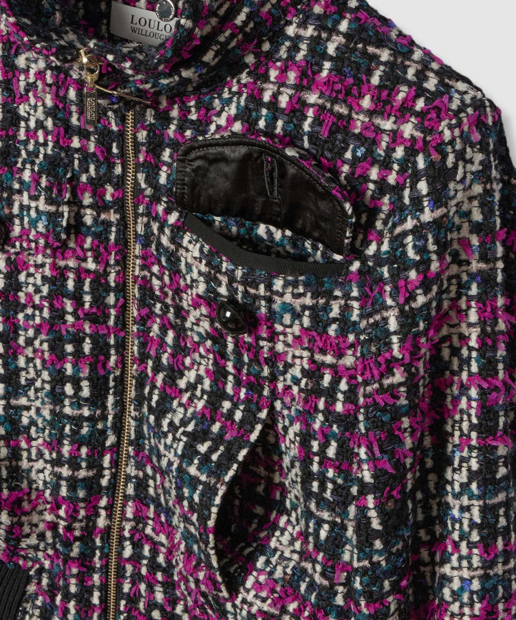 LOULOU WILLOUGHBY 【LOULOU WILLOUGHBY】CLARENSONツイードブルゾン パープル系 (59)