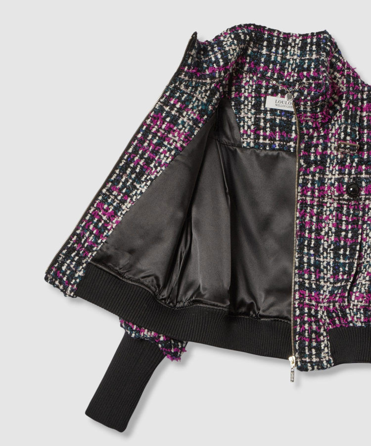 LOULOU WILLOUGHBY 【LOULOU WILLOUGHBY】CLARENSONツイードブルゾン パープル系 (59)