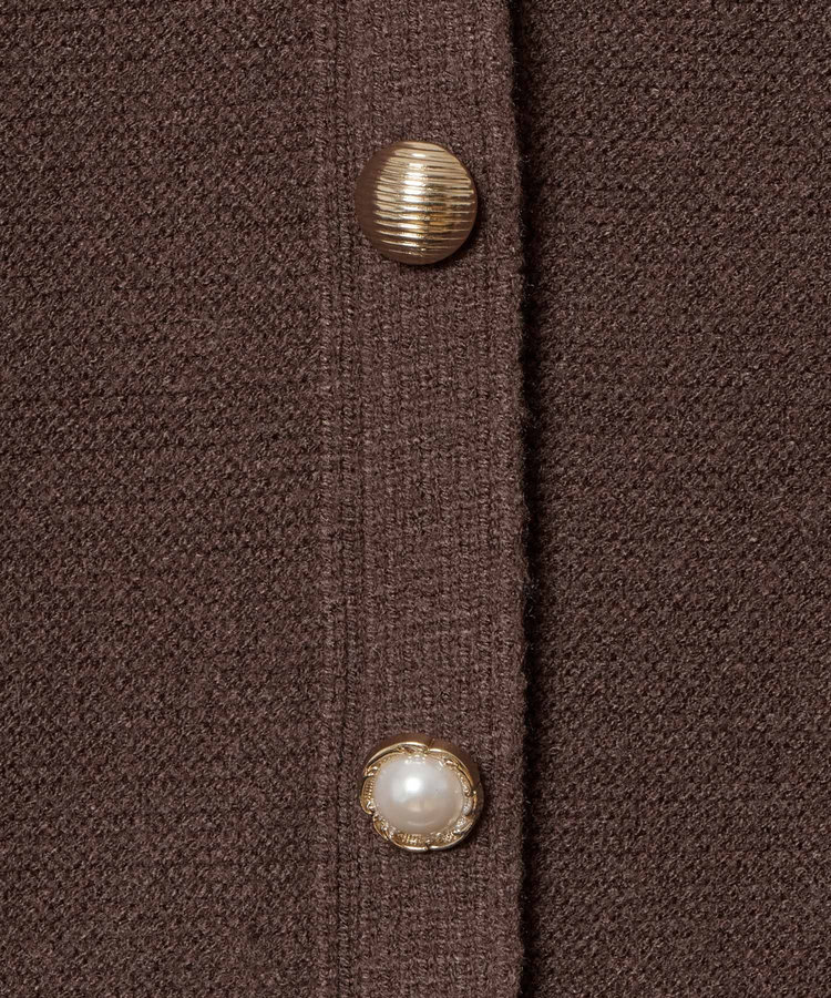 allureville ラビットカフクレイジー釦2WAYプルオーバー ブラウン (81)