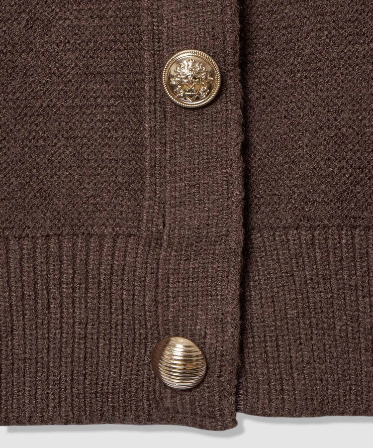 allureville ラビットカフクレイジー釦2WAYプルオーバー ブラウン (81)