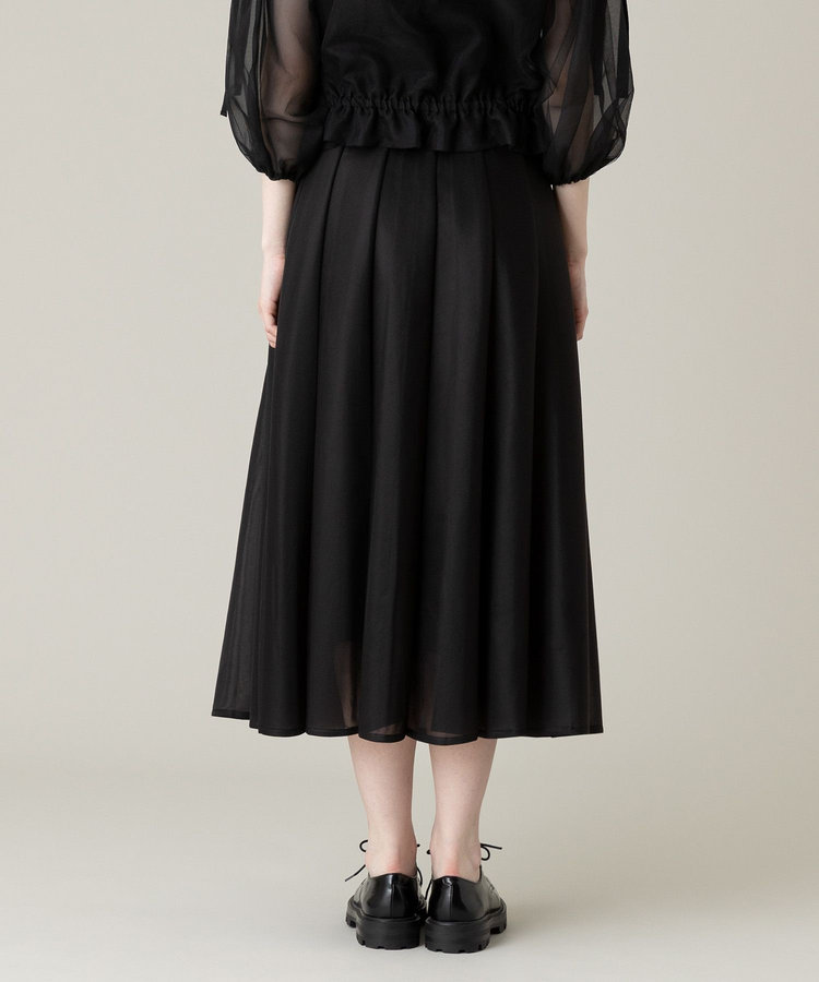 LOULOU WILLOUGHBY 【LOULOU WILLOUGHBY】ダブルラッセルシアースカート ブラック (95)