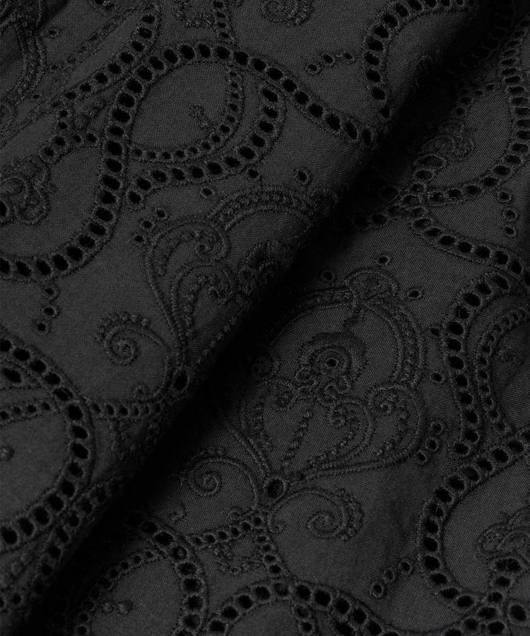 allureville シフリー刺繍ブラウス ブラック (95)