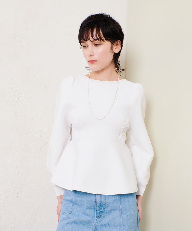 allureville バックレースアッププルオーバー オフホワイト (02)