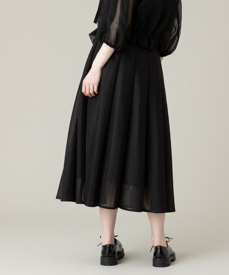 LOULOU WILLOUGHBY 【LOULOU WILLOUGHBY】ダブルラッセルシアースカート ブラック (95)