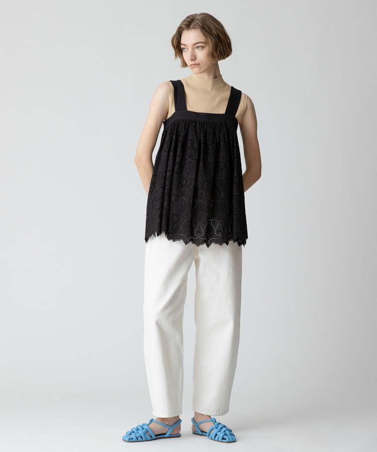 allureville シフリー刺繍ブラウス ブラック (95)