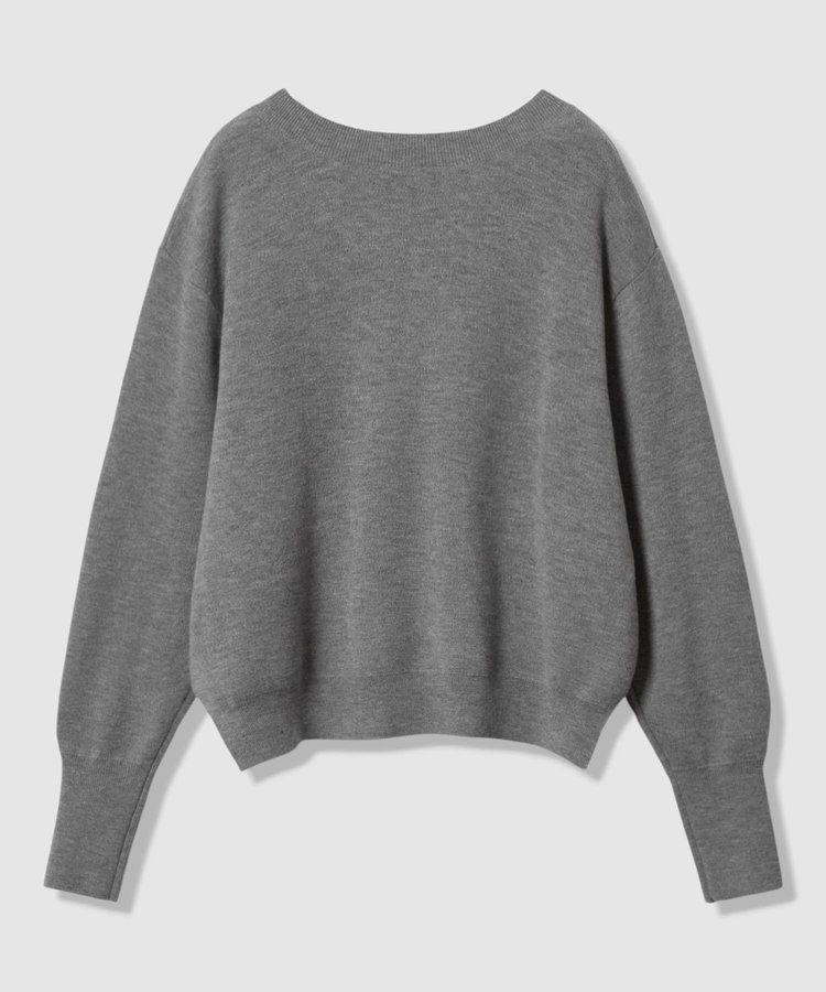 allureville ウールスムース2WAYネックプルオーバー グレー (92)