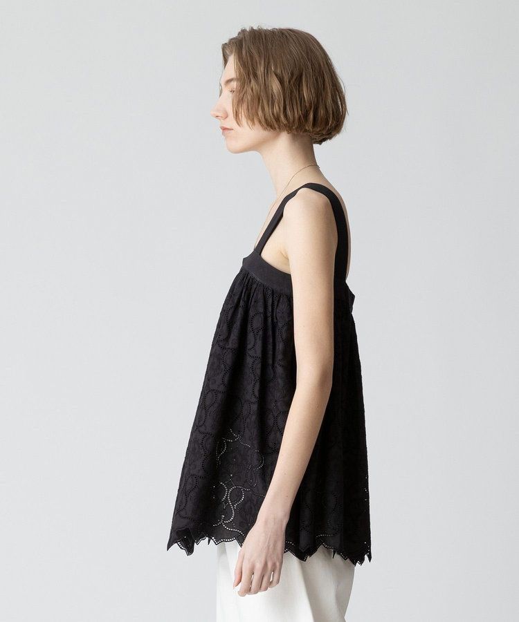 allureville シフリー刺繍ブラウス ブラック (95)