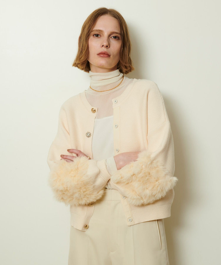 アルアバイル　ラビットカフクレイジー釦2WAYプルオーバー　ニット　カーディガン ラビットカフクレイジー釦2WAYプルオーバー|allureville OFFICIAL SITE