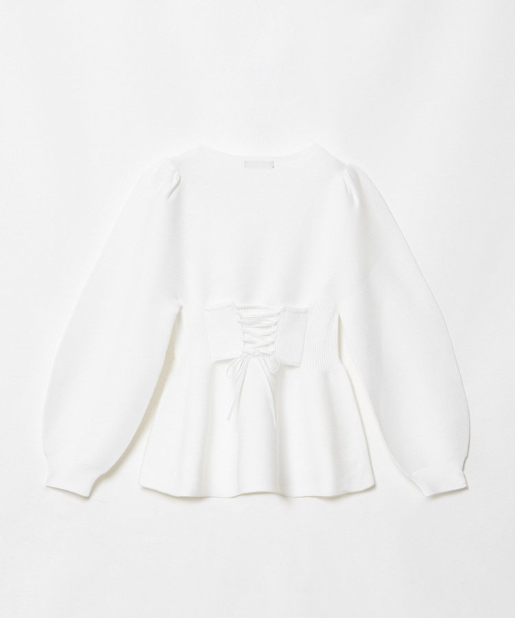 allureville バックレースアッププルオーバー オフホワイト (02)