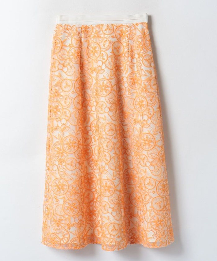 LOULOU WILLOUGHBY 【LOULOU WILLOUGHBY】フルーツチュールスカート オレンジ (31)