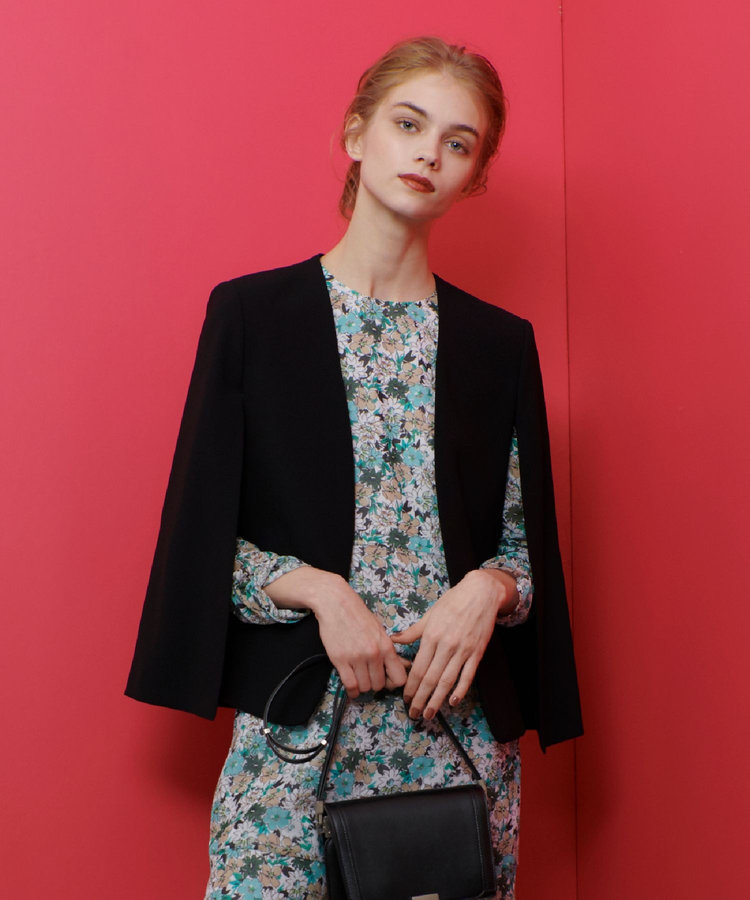 LOULOU WILLOUGHBY 【LOULOU WILLOUGHBY】◇リトルブラックケープジャケット ブラック (97)