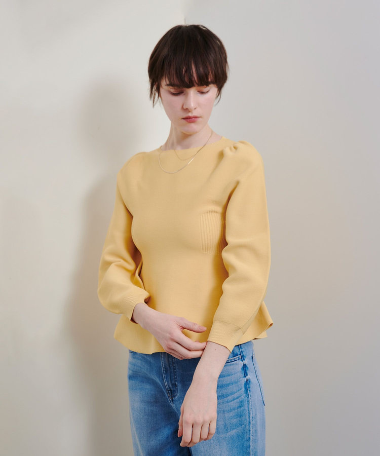 allureville バックレースアッププルオーバー ライトイエロー (25)