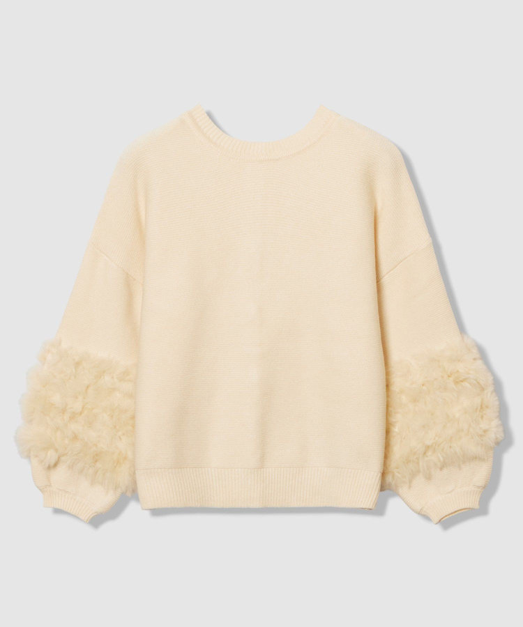 allureville ラビットカフクレイジー釦2WAYプルオーバー アイボリー (04)