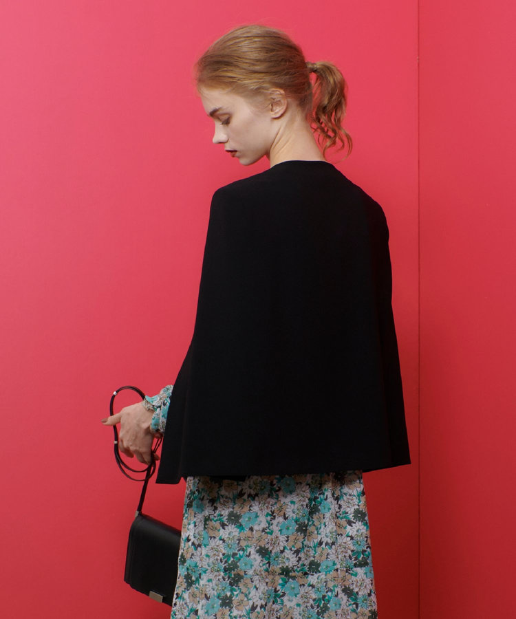 LOULOU WILLOUGHBY 【LOULOU WILLOUGHBY】◇リトルブラックケープジャケット ブラック (97)