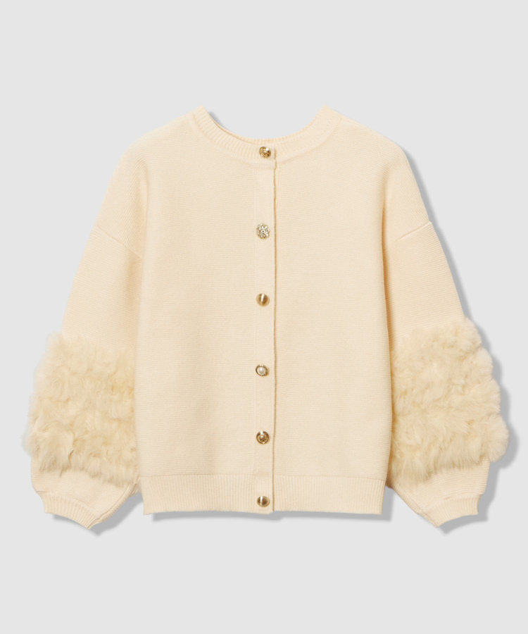 allureville ラビットカフクレイジー釦2WAYプルオーバー アイボリー (04)