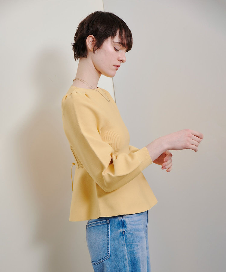 allureville バックレースアッププルオーバー ライトイエロー (25)