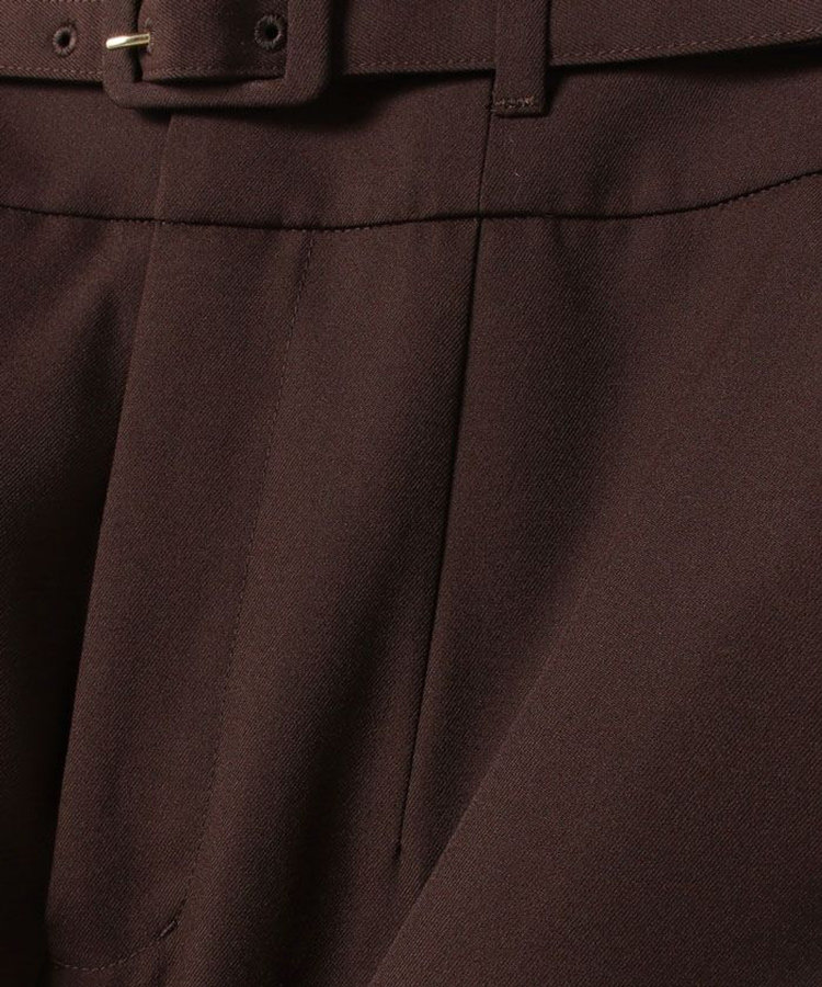 LOULOU WILLOUGHBY 【LOULOU WILLOUGHBY】T/Wギャバテーパードパンツ ブラウン (81)
